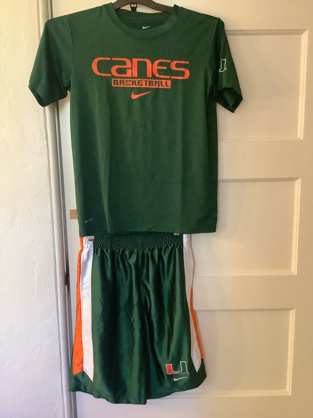 Miami Hurricanes Canes Basketball dri-fit Youth S set
